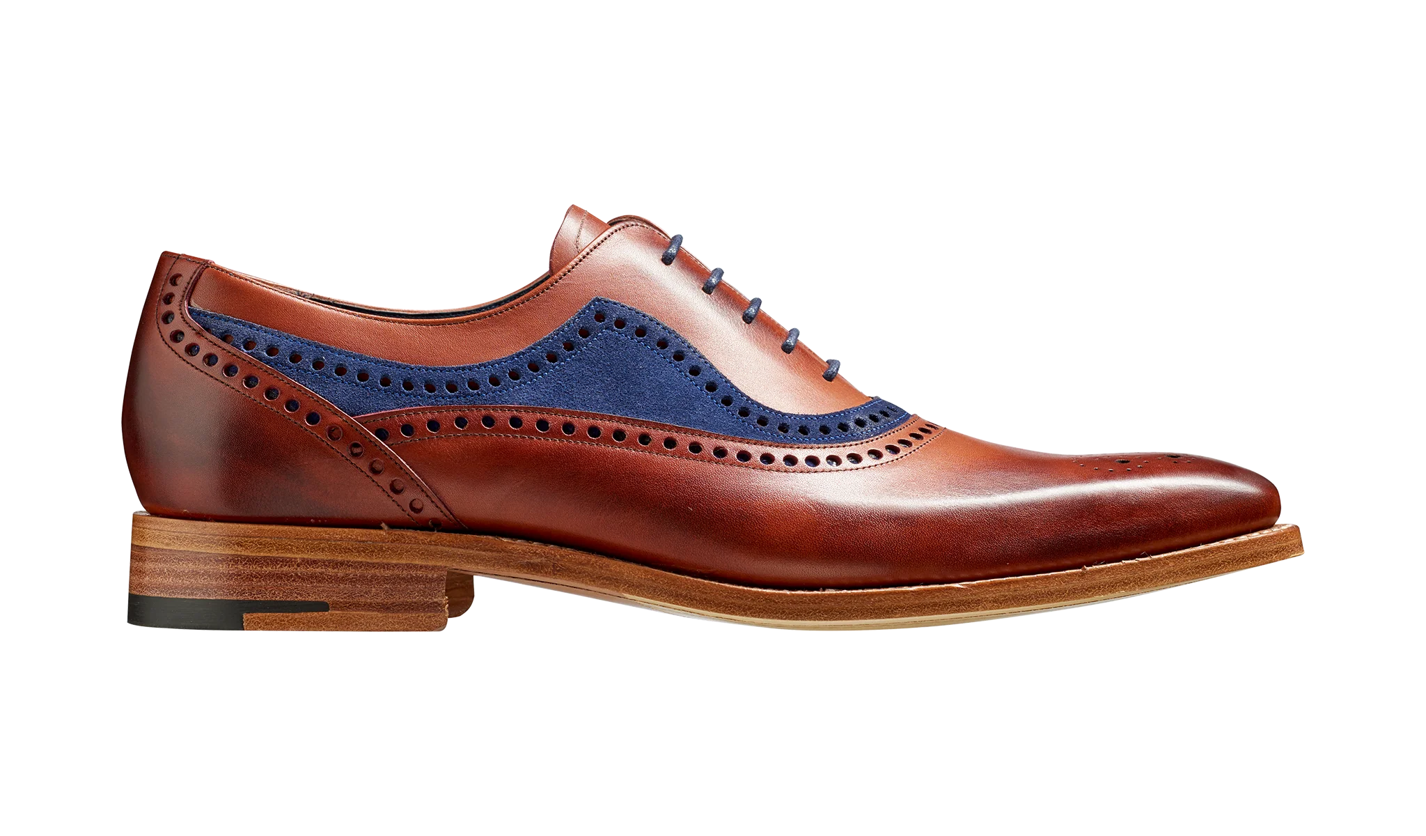 Brandon - Rosewood Calf / Navy Suede - Image 2