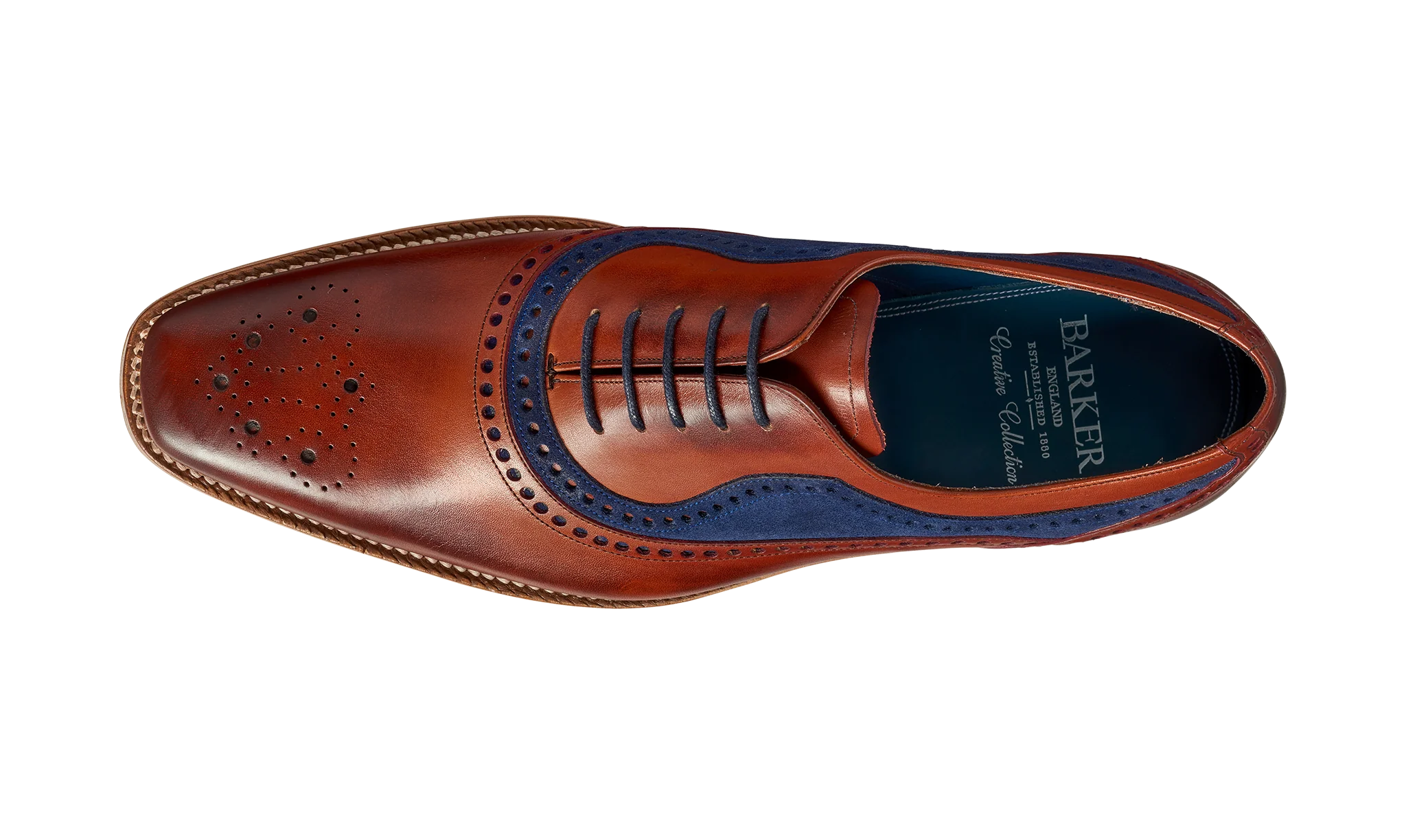 Brandon - Rosewood Calf / Navy Suede - Image 3