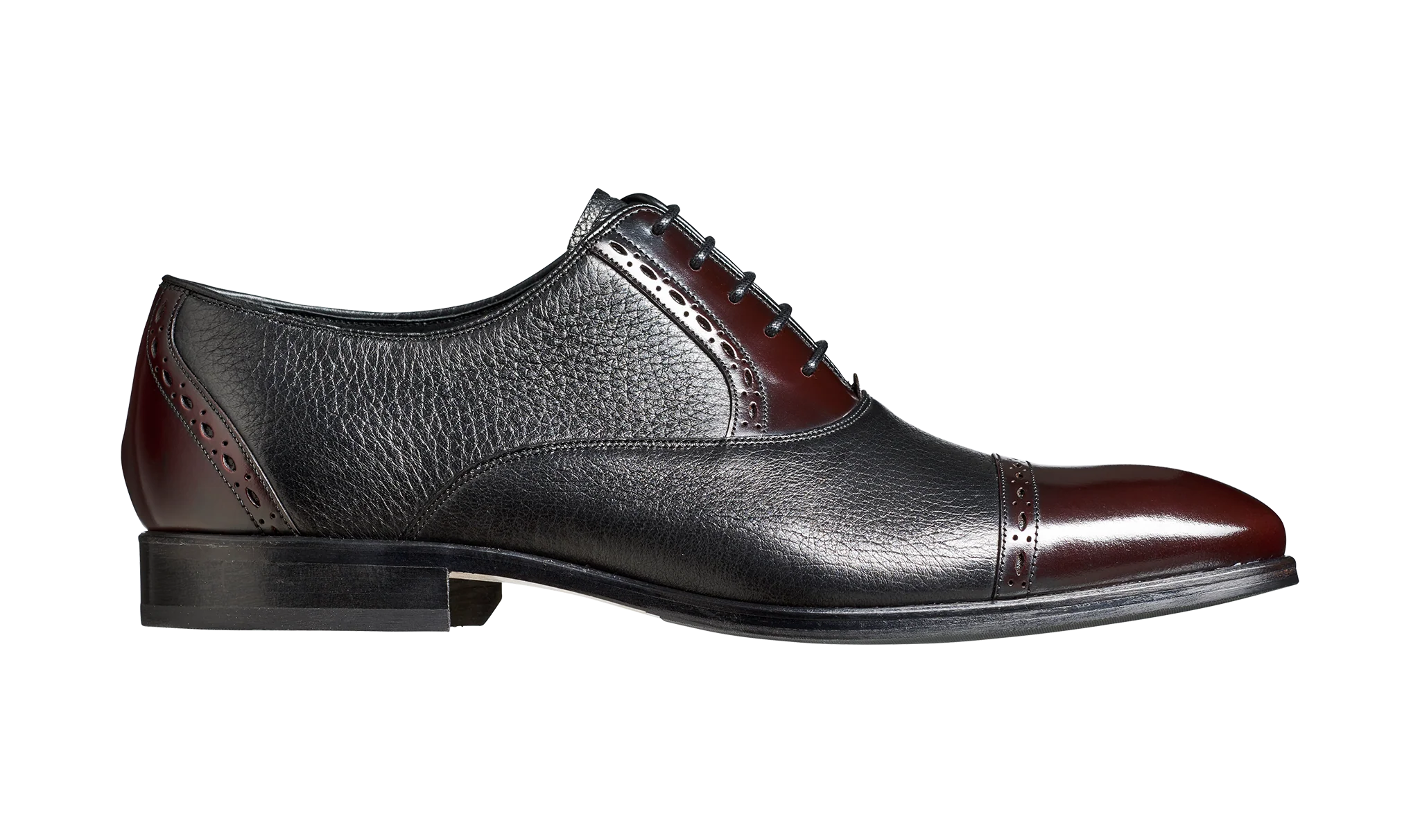 Felix - Black Deerskin / Burgundy Hi-Shine - Image 2