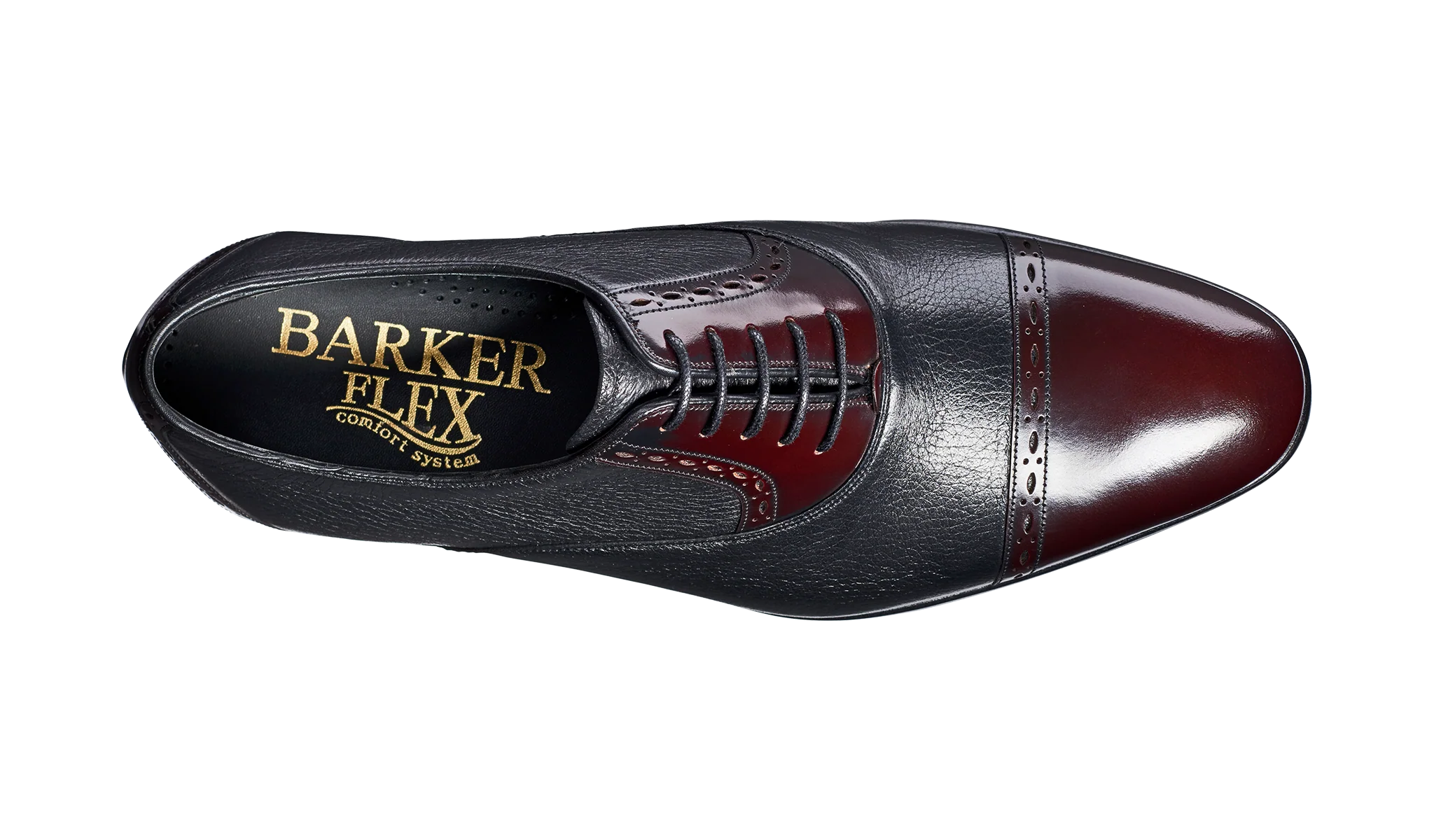 Felix - Black Deerskin / Burgundy Hi-Shine - Image 3