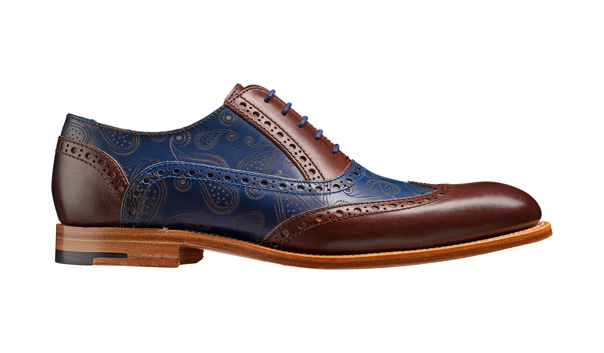 Grant - Walnut / Navy Calf / Paisley Laser - Image 2