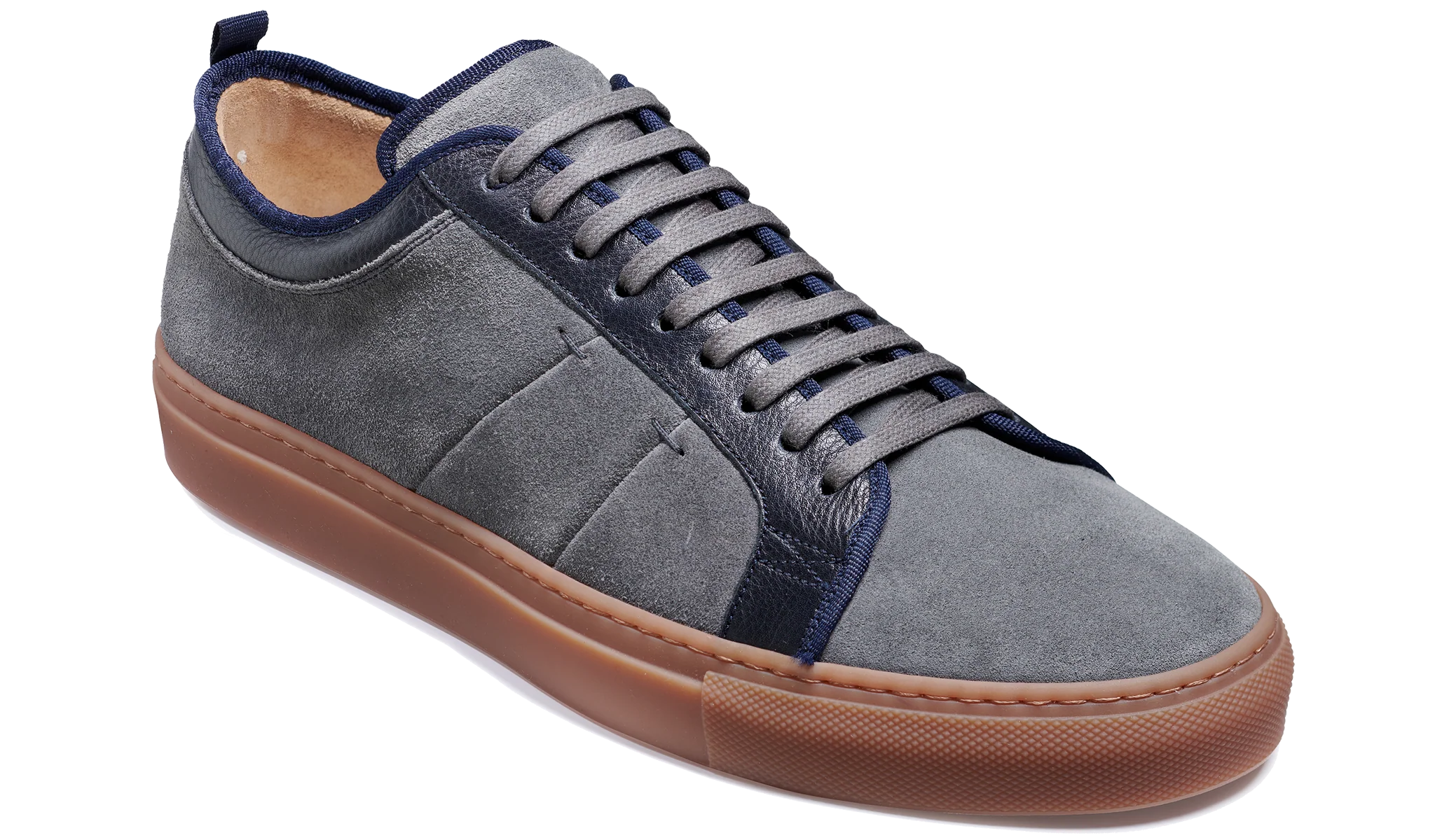 Greg - Grey Suede / Navy Grain (Sample)