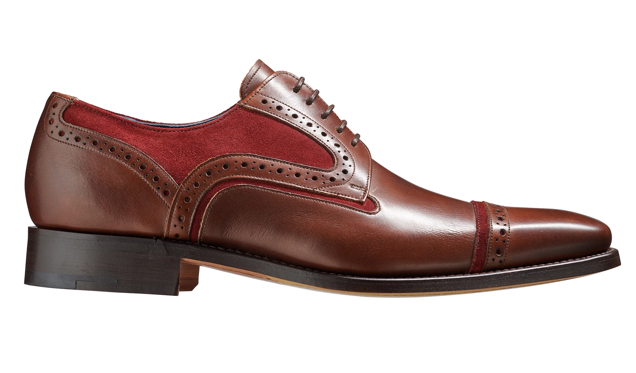 Haig - Walnut Calf / Burgundy Suede - Image 2