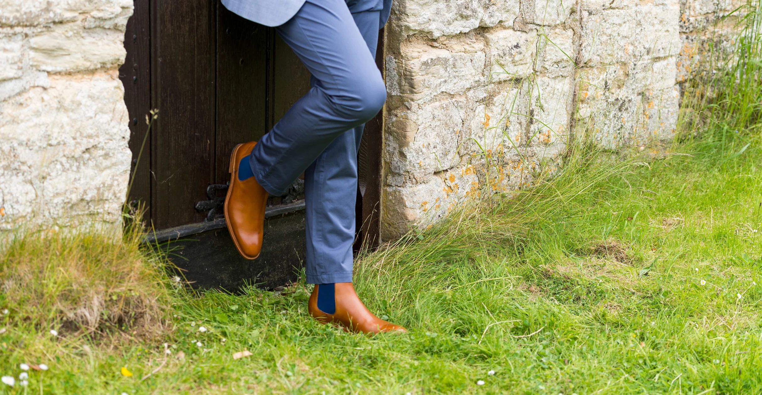Hopper - Cedar Calf / Navy Elastic - Image 5