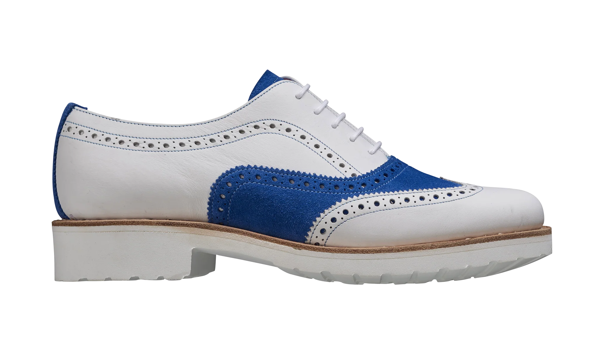 Josie - White Calf / Sky Blue Suede - Image 2