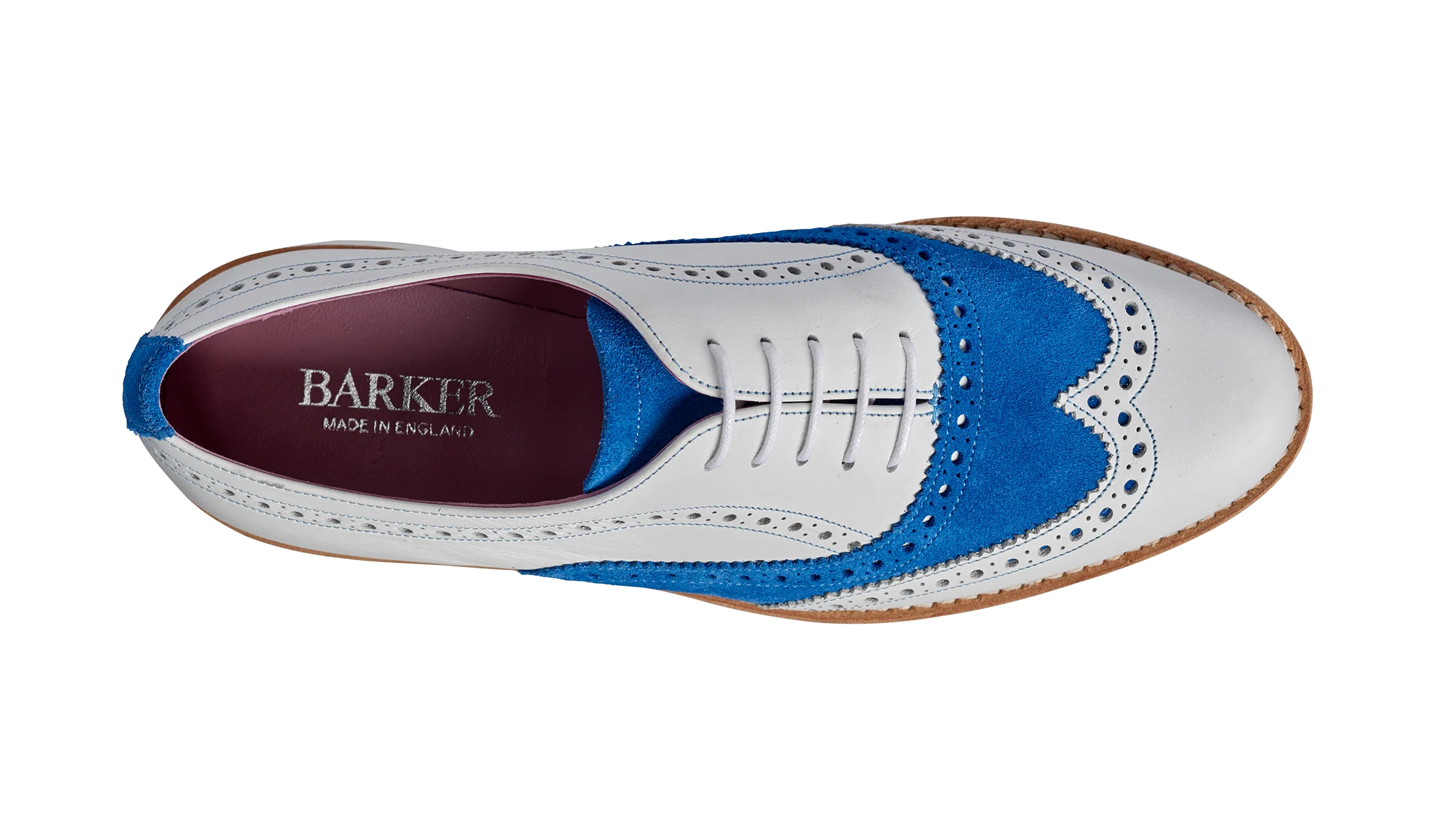 Josie - White Calf / Sky Blue Suede - Image 3