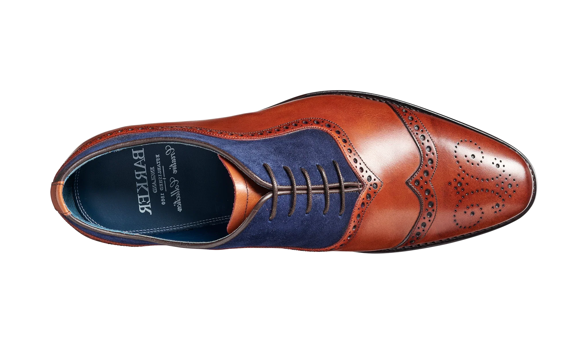 Nicholas - Antique Rosewood / Navy Suede - Image 3