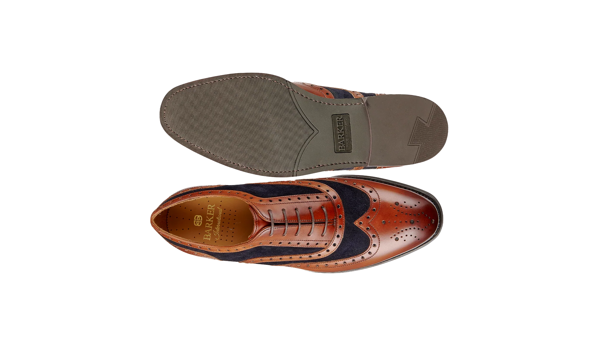 Ossett - Walnut Calf Navy Suede - Image 4
