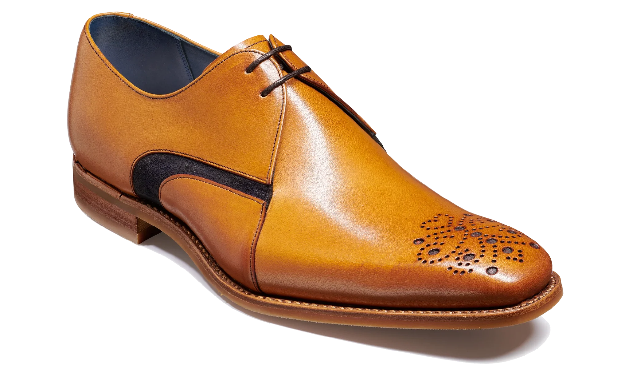 Sullivan - Cedar Hand Painted / Navy Suede