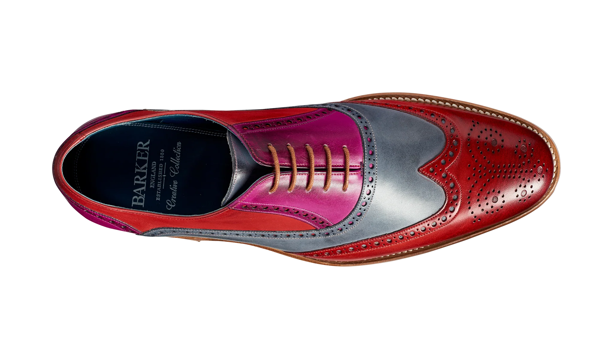 Valiant Multi - Red / Grey / Purple Hand Painted - Image 3