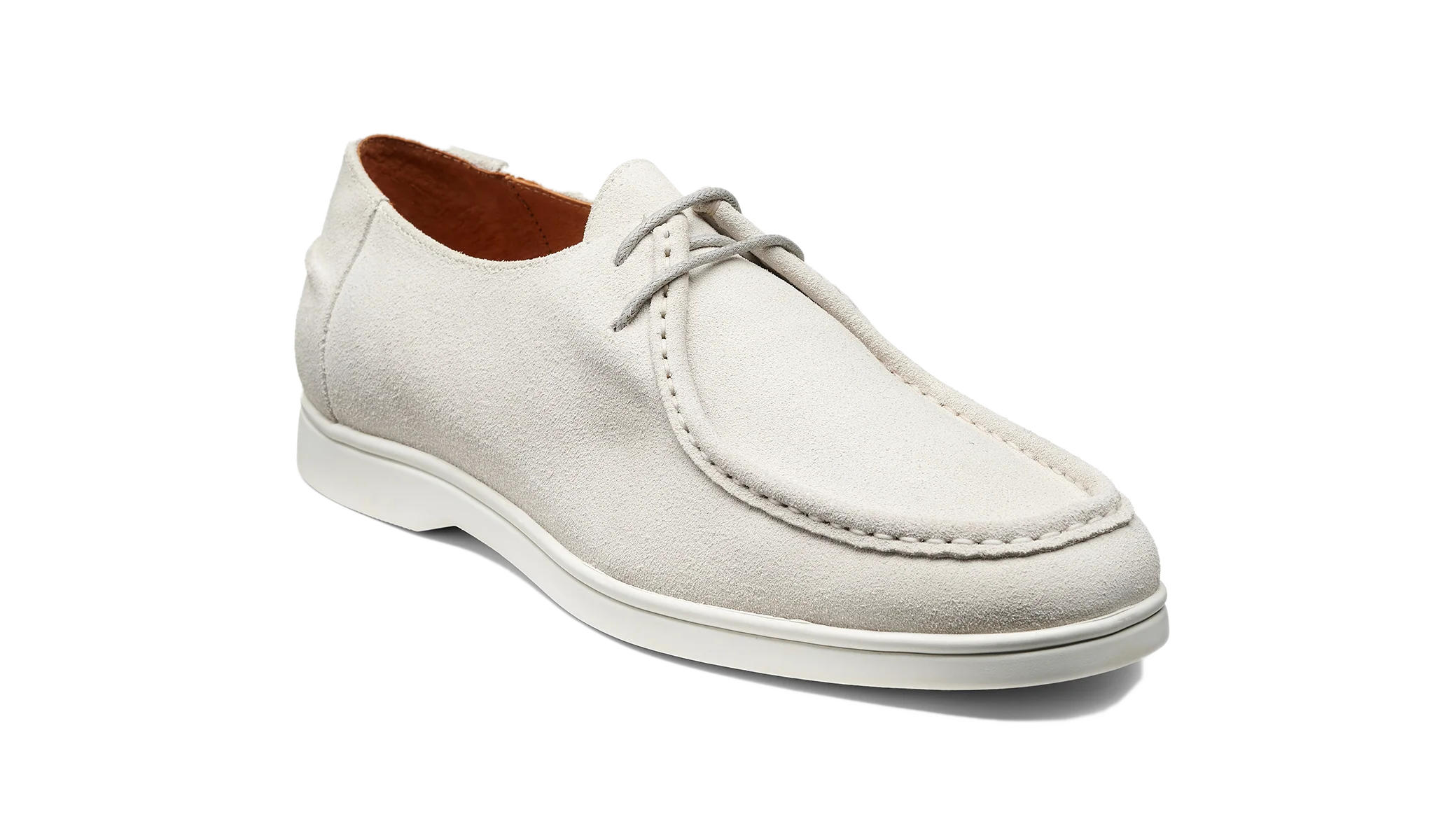 Vigo - White Suede White Sole