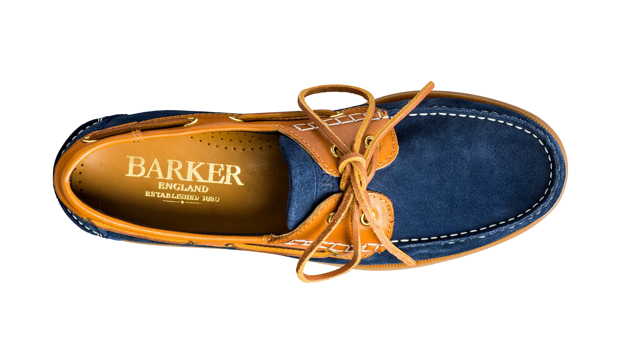 Wallis - Navy Blue Suede / Cedar Collar - Image 3