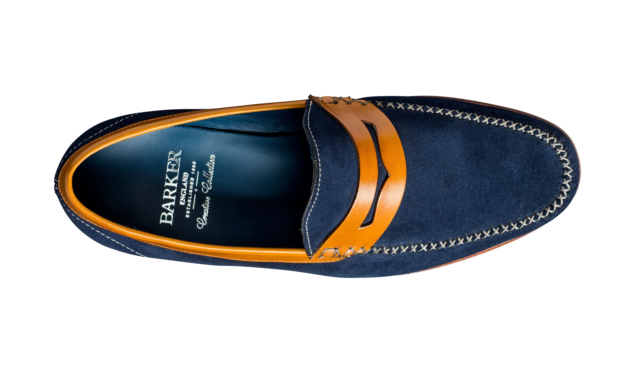 William - Navy Suede / Cedar Collar - Image 3